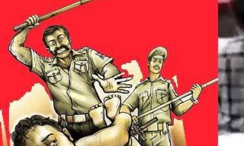 മാസ്ക് ധരിക്കാത്തതിന് മർദനം: പൊലീസ് സ്​റ്റേഷൻ മാർച്ച് നടത്തി