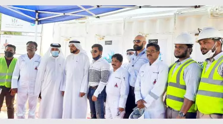 പൊരിവെയിലിൽ പണിയെടുക്കുന്ന തൊഴിലാളികൾക്ക്​ ആശ്വാസമേകാൻ കൂൾ ഓഫ് കാബിനുകൾ