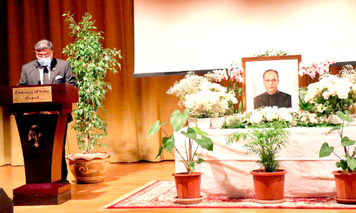 പ്രണബ്​ മുഖർജി ഭരണഘടന മൂല്യങ്ങൾക്കനുസരിച്ച്​ രാജ്യത്തെ നയിച്ചു –അംബാസഡർ