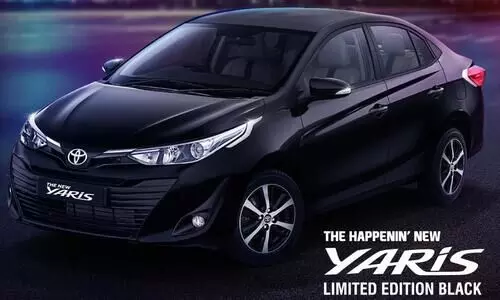 കറുത്ത കുതിരയെ രംഗത്തിറക്കി ടൊയോട്ട; യാരിസ്​ ബ്ലാക്​ എഡിഷൻ വിൽപ്പനക്ക്​