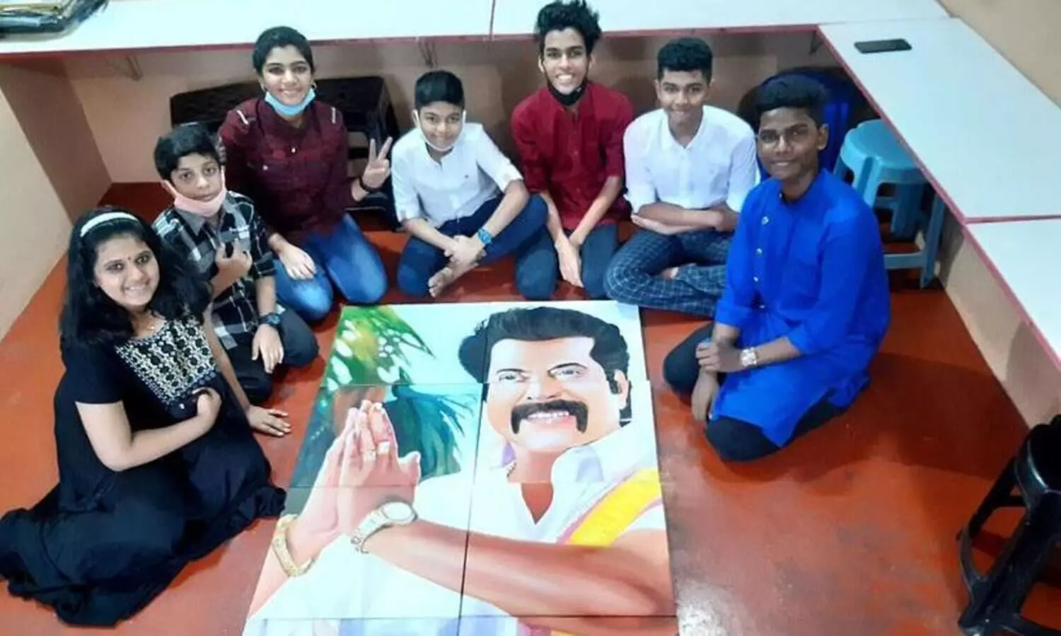 പിറന്നാൾ മധുരമായി മധുരരാജ; മമ്മൂട്ടിക്ക് വ്യത്യസ്ത സമ്മാനവുമായി എട്ടു കുട്ടികൾ