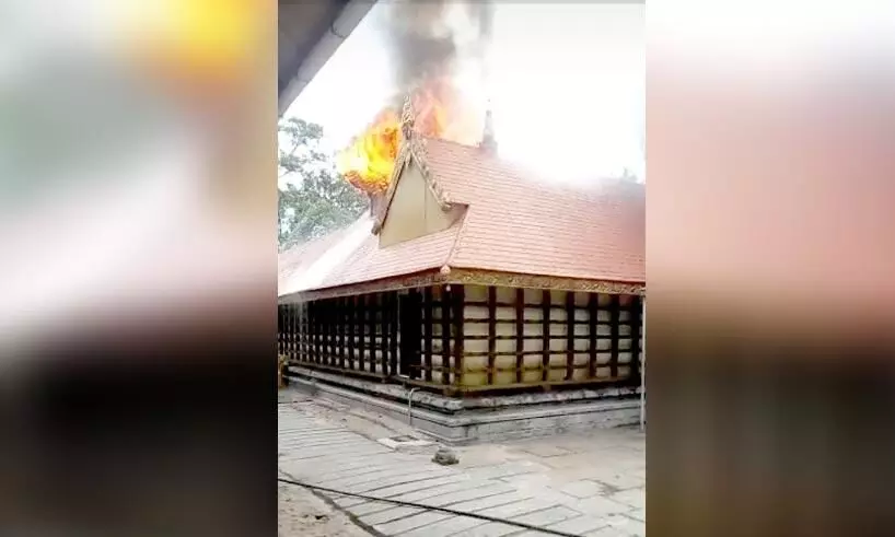 അറവുകാട് ക്ഷേത്രത്തിലെ തിടപ്പള്ളിക്ക് തീപിടിച്ചു അറവുകാട് ക്ഷേത്രത്തിലെ തിടപ്പള്ളിക്ക് തീപിടിച്ചു