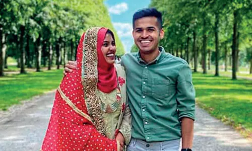 കൂടൊരുക്കി അവർ കൂട്ടുകൂടി; അ​നാ​ഥ യു​വ​തി​ക്ക്​ വീ​ട്​ സ​മ്മാ​നം ന​ൽ​കി റാ​ഫി​യ-​ഫ​വാ​സ്​ വി​വാ​ഹം