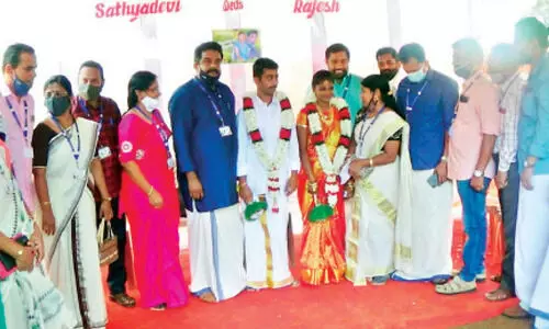 ദയ ട്രസ്​റ്റ്​ മംഗല്യദീപം പദ്ധതിയിൽ സത്യദേവിക്ക് കതിർമണ്ഡപം