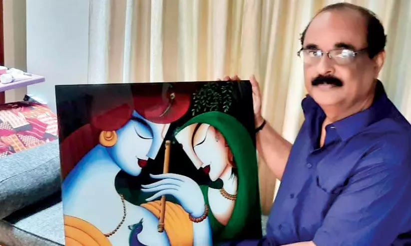 കോവിഡ് കാലത്തെ വരച്ച് തോൽപ്പിച്ച് ഗണേഷ് കോവിഡ് കാലത്തെ വരച്ച് തോൽപ്പിച്ച് ഗണേഷ്