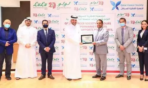 ലുലുവിന്​ ആദരവുമായി ഖത്തർ കാൻസർ സൊസൈറ്റി