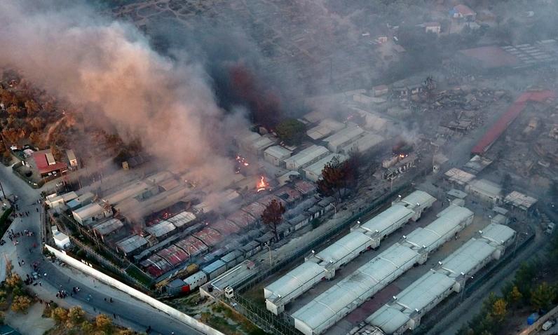 യൂറോപ്പി​െല ഏറ്റവും വലിയ അഭയാർഥി ക്യാമ്പ്​ കത്തിനശിച്ചു