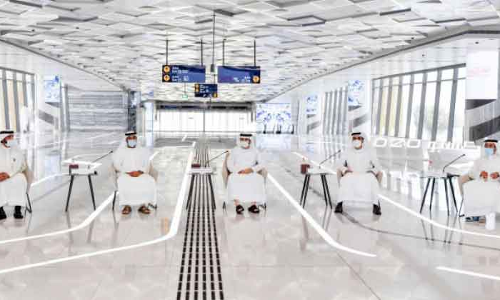 മെട്രോ വാർഷികം: എക്​സ്​പോ സ്​റ്റേഷനിൽ ശൈഖ്​ ഹംദാൻ എത്തി