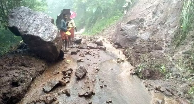 മാലോം നമ്പ്യാര്‍മലയില്‍ ഉരുള്‍പൊട്ടല്‍