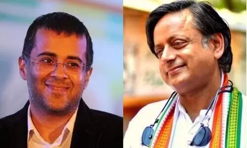 ചേതൻ ഭഗത്തിനെ​ വലിയ വാക്കുകളിൽഅഭിനന്ദിച്ച്​ തരൂർ; ഹെൻറമ്മൊ എന്ന്​ നെറ്റിസൺസ്​