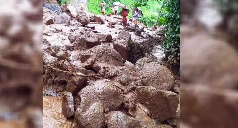 ബളാൽ കോട്ടക്കുന്നിൽ ഉരുൾപൊട്ടി