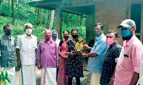 CPM honouring haritha B.sc statistics rank holder Calicut university