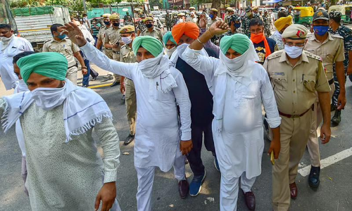 Farmers Protesting Against the Ordinances