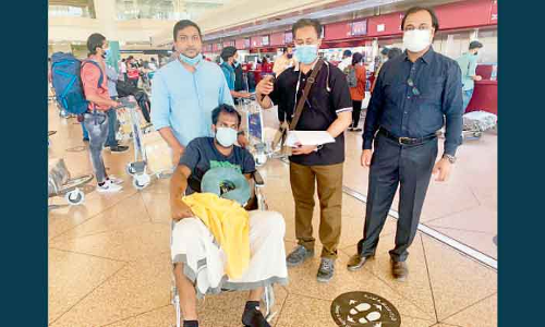 നോ​ർ​ക്ക –ലോ​ക കേ​ര​ള​സ​ഭ​യു​ടെ ചാ​ർ​ട്ട​ർ വി​മാ​നം കൊ​ച്ചി​യി​ലേ​ക്ക്​ പ​റ​ന്നു