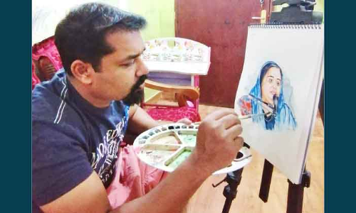 കാരുണ്യത്തി​െൻറ കാരിക്കേച്ചർ ചലഞ്ചുമായി ശ്രീകുമാർ വല്ലന