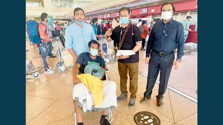 നോ​ർ​ക്ക –ലോ​ക കേ​ര​ള​സ​ഭ​യു​ടെ ചാ​ർ​ട്ട​ർ വി​മാ​നം കൊ​ച്ചി​യി​ലേ​ക്ക്​ പ​റ​ന്നു