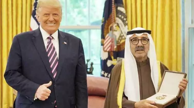 അമേരിക്കൻ ബഹുമതി: കുവൈത്ത് അമീറിന് അഭിനന്ദന പ്രവാഹം അമേരിക്കൻ ബഹുമതി: കുവൈത്ത് അമീറിന് അഭിനന്ദന പ്രവാഹം