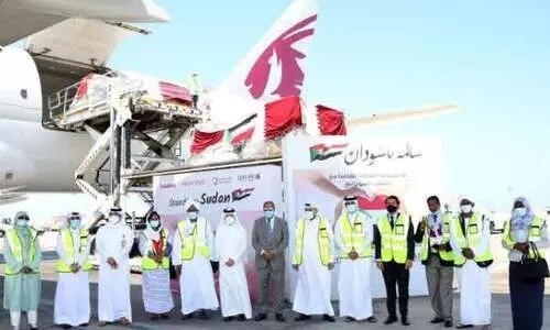 ഖാർത്തൂമിലേക്ക് 100 ടൺ അവശ്യ സാധനങ്ങളുമായി ഖത്തർ എയർവേസ്​​