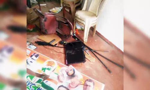 കണ്ണൂരിൽ കോൺഗ്രസ് ഓഫിസിനുനേരെ ആക്രമണം