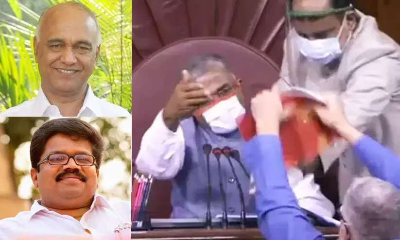 എളമരം കരീം, കെ.കെ. രാഗേഷ് അടക്കം എട്ട് രാജ്യസഭ എം.പിമാർക്ക് സസ്പെൻഷൻ എളമരം കരീം, കെ.കെ. രാഗേഷ് അടക്കം എട്ട് രാജ്യസഭ എം.പിമാർക്ക് സസ്പെൻഷൻ