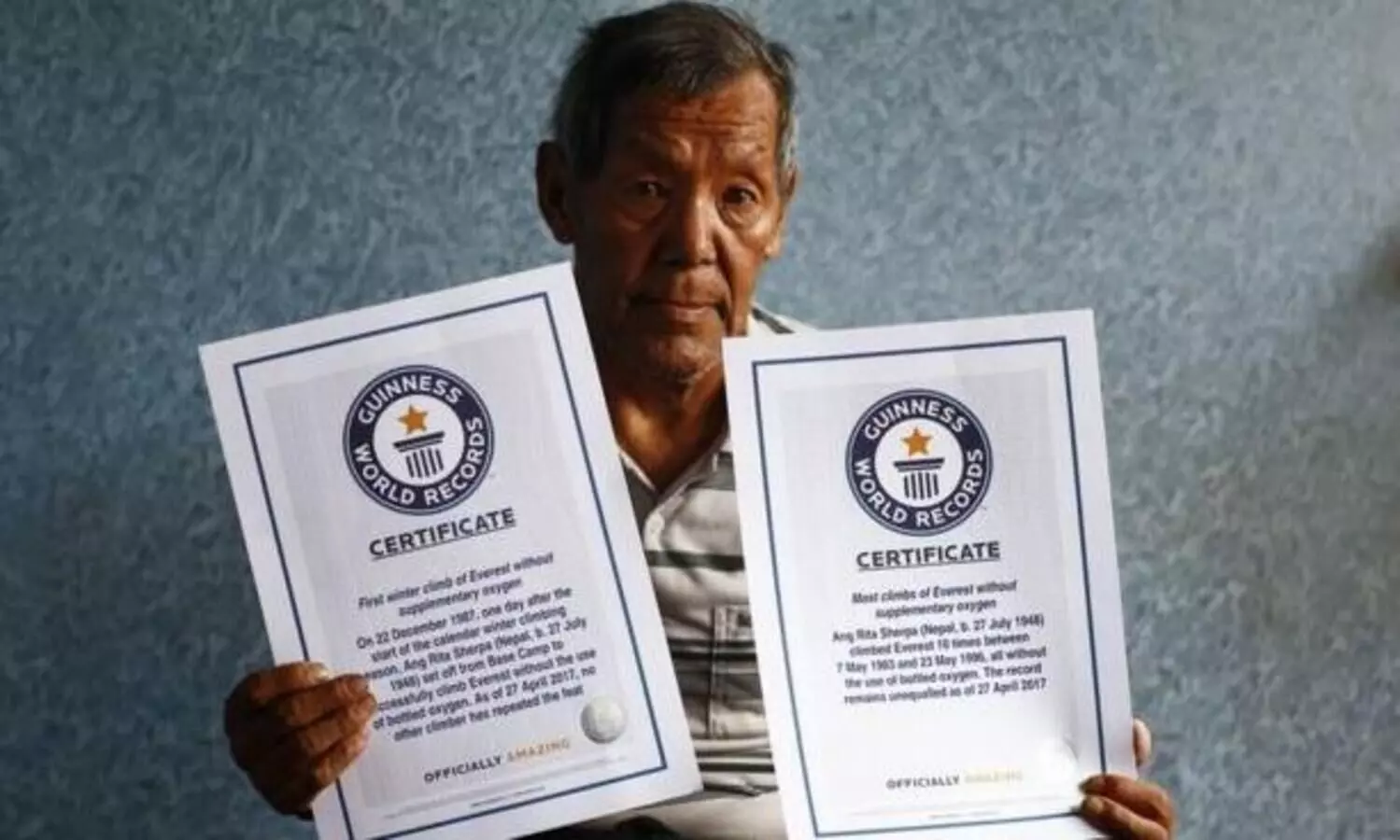 ഓക്‌സിജന്‍ ബോട്ടില്‍ ഇല്ലാതെ 10 തവണ എവറസ്​റ്റ്​ കീഴടക്കിയ ആങ് റിത ഷേര്‍പ അന്തരിച്ചു