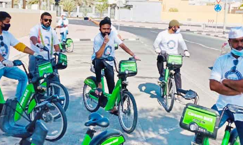 ദു​ബൈ ക​രാ​മ​യി​ൽ സൈ​ക്കി​ൾ റാ​ലി