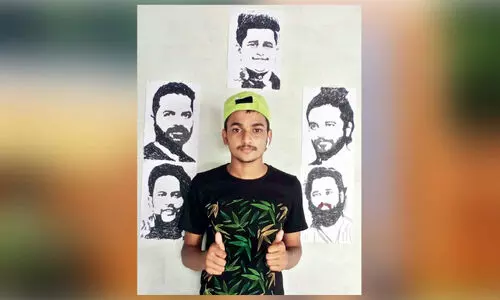 ചി​ത്രം​വ​ര​ച്ച് ചി​കി​ത്സ ചെ​ല​വി​ലേ​ക്ക് പ​ണം ക​ണ്ടെ​ത്തി യു​വാ​വി​െൻറ മാ​തൃ​ക