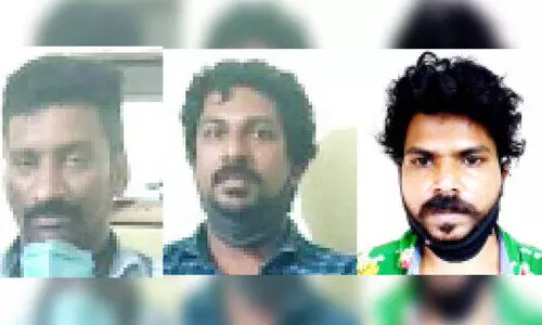 കാറുകളിൽ കടത്തിയ 203 കിലോ കഞ്ചാവുമായി മൂന്നുപേർ പിടിയിൽ