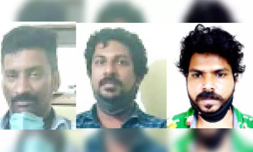 കാറുകളിൽ കടത്തിയ 203 കിലോ കഞ്ചാവുമായി മൂന്നുപേർ പിടിയിൽ
