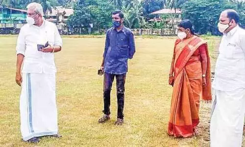 കുന്നംകുളത്തെ കളിക്കളത്തിൽ പുൽമൈതാനവും സ്​റ്റേഡിയവും ഒരുങ്ങി