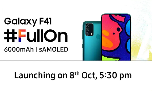 കാമറ-സെൻട്രിക്​ എഫ്​ സീരീസുമായി സാംസങ്;​ ഗാലക്​സി എഫ്​ 41​െൻറ വിശേഷങ്ങൾ​