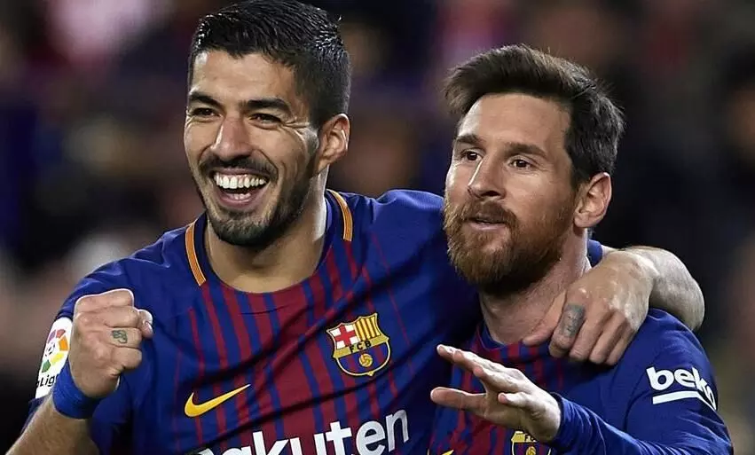 ഇങ്ങനെയായിരുന്നില്ല നീ പടിയിറങ്ങേണ്ടത്​; സുവാരസി​െൻറ കൂടുമാറ്റത്തിൽ രോഷത്തോടെ മെസ്സി