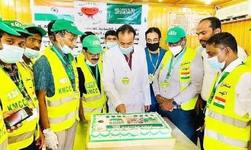 സൗ​ദി ദേ​ശീ​യ​ദി​ന​ത്തി​ൽ മ​ദീ​ന കെ.​എം.​സി.​സി ര​ക്ത​ദാ​നം ന​ട​ത്തി