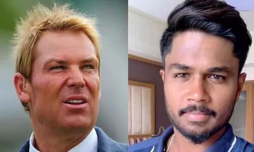 സഞ്​ജു ഇന്ത്യക്കായി കളിക്കുന്നില്ലെന്നറിഞ്ഞപ്പോൾ ഞെട്ടി- ഷെയ്​ൻ വോൺ