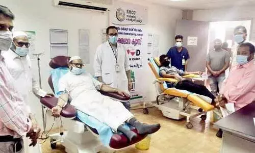 അ​ൽ​ഖ​ർ​ജ് കെ.​എം.​സി.​സി ര​ക്ത​ദാ​ന കാ​മ്പ​യി​ൻ ന​ട​ത്തി