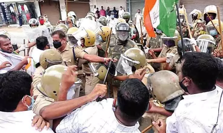 Clashes at Congress police station in March