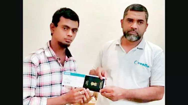 സ്പോൺസറുടെ പീഡനത്തിനിരയായ തമിഴ്നാട് സ്വദേശി നാടണഞ്ഞു സ്പോൺസറുടെ പീഡനത്തിനിരയായ തമിഴ്നാട് സ്വദേശി നാടണഞ്ഞു