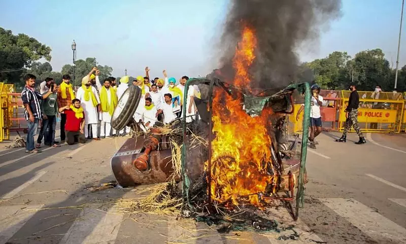 Tractor Burning Tractor Burning