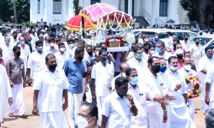 സി.എഫ്. തോമസിന് ചങ്ങനാശ്ശേരിയുടെ യാത്രാമൊഴി