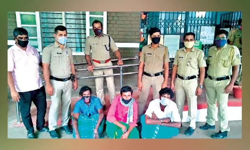 ഇ​ല​ക്ട്രി​ക് ഹാ​ർ​ഡ്​വെ​യ​ർ ഷോ​പ്പി​ലെ മോ​ഷ​ണം; മൂ​ന്ന്​ ഇ​ത​ര​സം​സ്ഥാ​ന തൊ​ഴി​ലാ​ളി​ക​ൾ പി​ടി​യി​ൽ