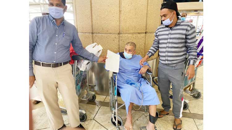 ശരീരം തളർന്ന പഞ്ചാബ് സ്വദേശിയെ നാട്ടിലേക്ക് അയച്ചു ശരീരം തളർന്ന പഞ്ചാബ് സ്വദേശിയെ നാട്ടിലേക്ക് അയച്ചു