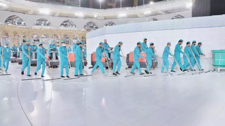 കോവിഡ്​ പ്രോ​േട്ടാകോൾ പാലിച്ച്​ തീർഥാടനം: തീർഥാടകരെ വരവേൽക്കാൻ പുണ്യനഗരിയിൽ പൂർത്തിയായത്​ വലിയ ഒരുക്കം