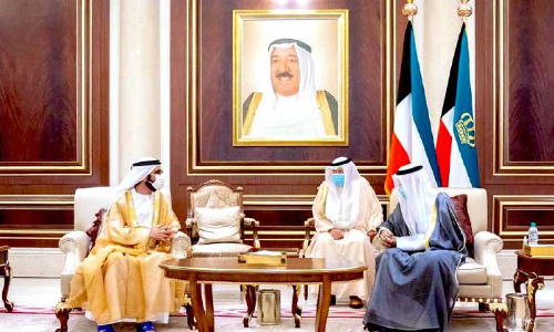 കു​വൈ​ത്ത്​ അ​മീ​റി​നെ ശൈ​ഖ്​ മു​ഹ​മ്മ​ദ്​ സ​ന്ദ​ർ​ശി​ച്ചു