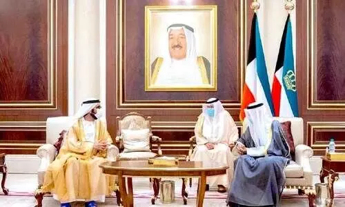 കുവൈത്ത്​ അമീറിനെ ശൈഖ്​ മുഹമ്മദ്​ സന്ദർശിച്ചു