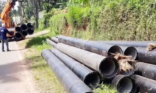 മലയോരത്ത് കുടിെവള്ള പദ്ധതി പ്രവൃത്തി പുനരാരംഭിച്ചു മലയോരത്ത് കുടിെവള്ള പദ്ധതി പ്രവൃത്തി പുനരാരംഭിച്ചു