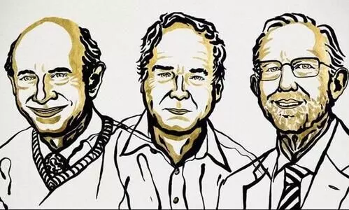 വൈദ്യശാസ്ത്രത്തിനുള്ള നൊബേൽ പുരസ്​കാരം പങ്കിട്ട്​ മൂന്നു ശാസ്​ത്രജ്ഞർ