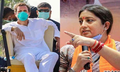 രാഹുൽ ഗാന്ധി സോഫയിലിരിക്കുന്ന വി.ഐ.പി കർഷകൻ -സ്​മൃതി ഇറാനി