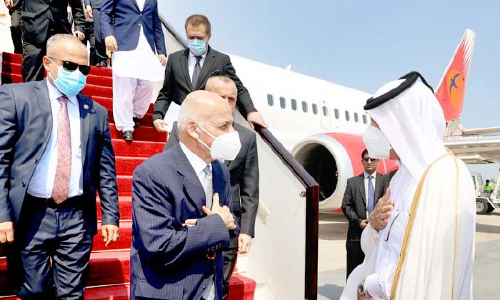 അഫ്​ഗാൻ പ്രസിഡൻറ്​ ഖത്തറിൽ