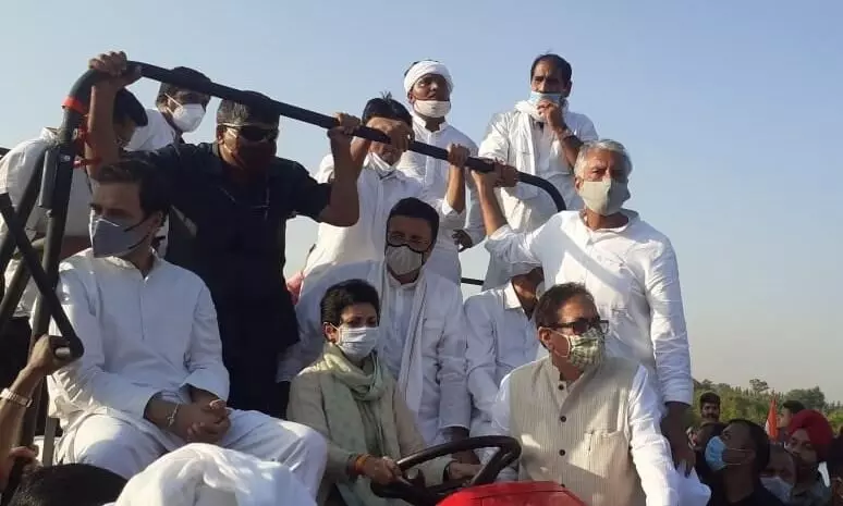 രാഹുലി​െൻറ കർഷക റാലി ഹരിയാന സർക്കാർ തടഞ്ഞു ; ​വൈകാതെ കടത്തിവിട്ടു