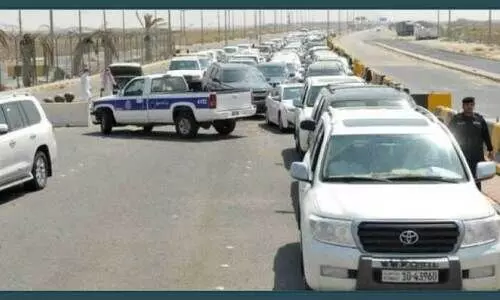 നുവൈസീബിൽ അഞ്ച്​ മിനിറ്റിൽ 15 വാഹനം കടത്തിവിടുന്നു